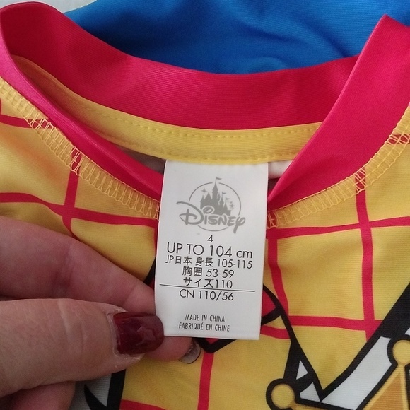 Disney | Swim | Disney Pixar Sheriff Woody Ls Rash Guard Costume Shirt ...